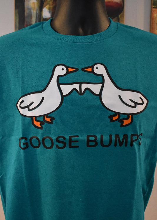 "Goose Bumps" T-Shirt – Funny Geese Fist Bump Graphic Tee