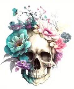 Floral Skull Hoodie – Bold Skull and Flowers Graphic Sweatshirt