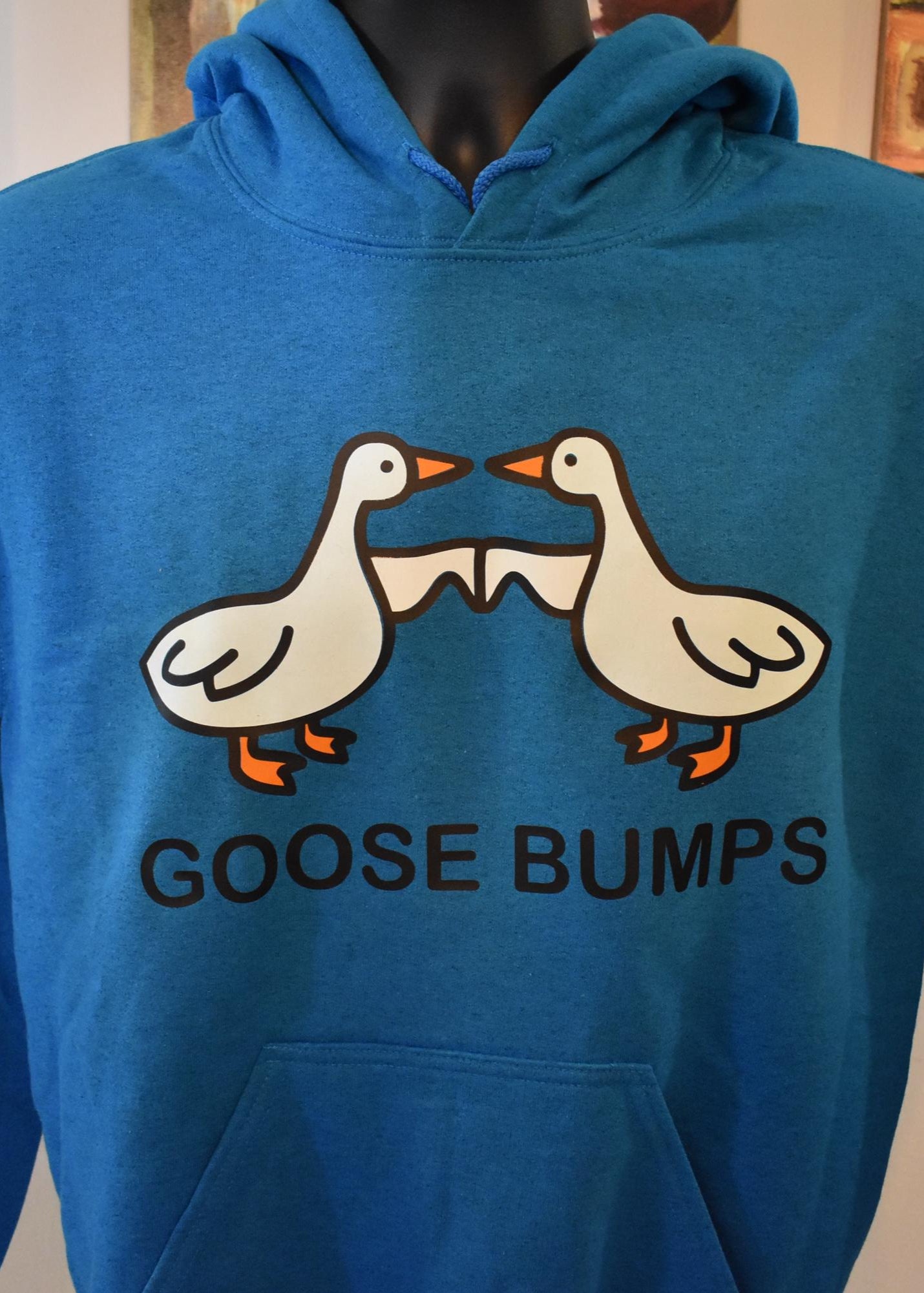 "Goose Bumps" Hoodie – Funny Geese Fist Bump Graphic Sweatshirt