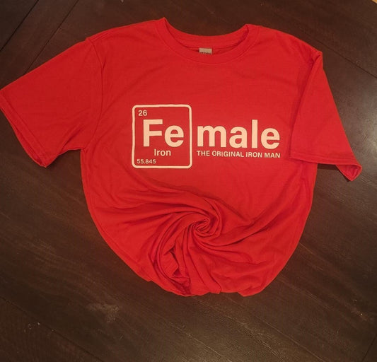 "FE - Iron - Female: The Original Iron Man" T-Shirt – Empowering Female Superhero Graphic Tee